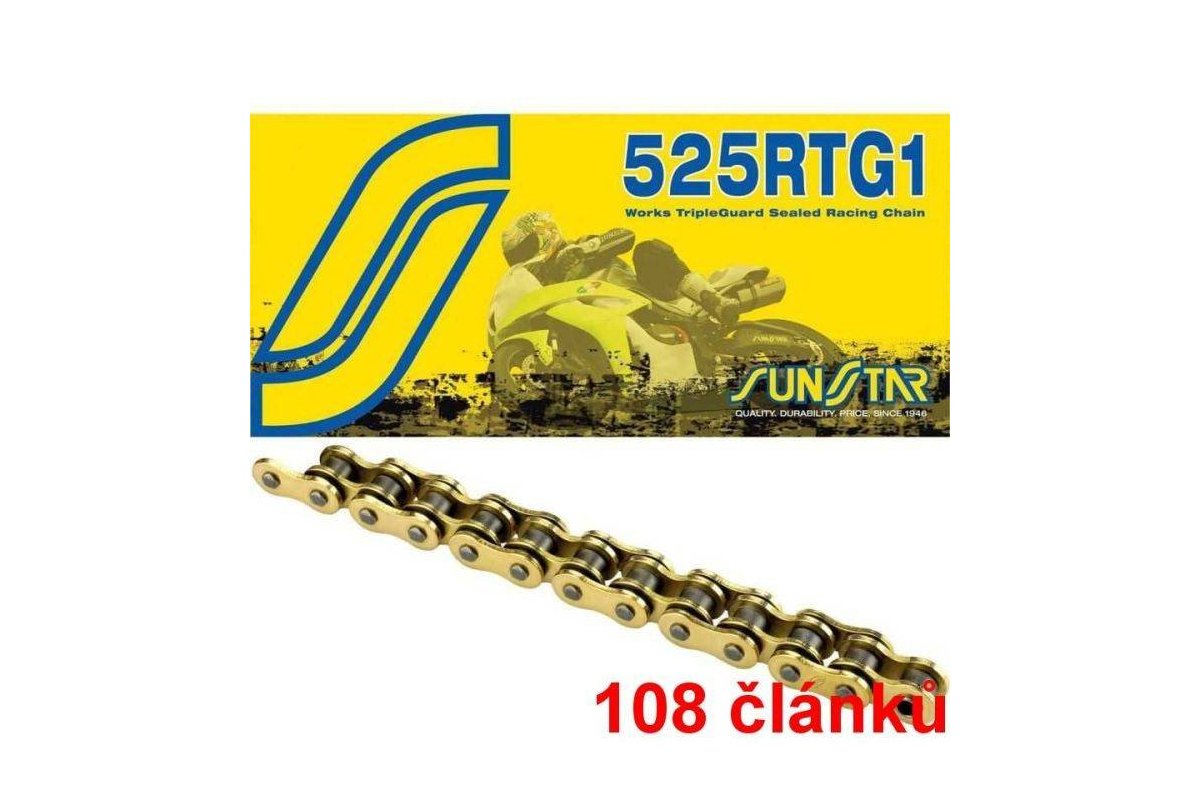 Sunstar řetěz 530RTG1 barva zlatá, 112 článků